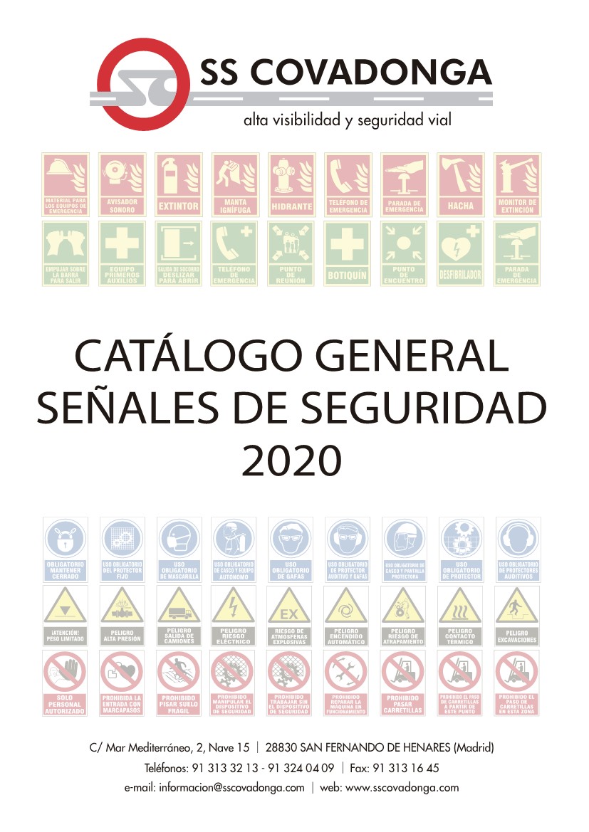 CATALOGO COVADONGA SEÑALES DE SEGURIDAD 2020