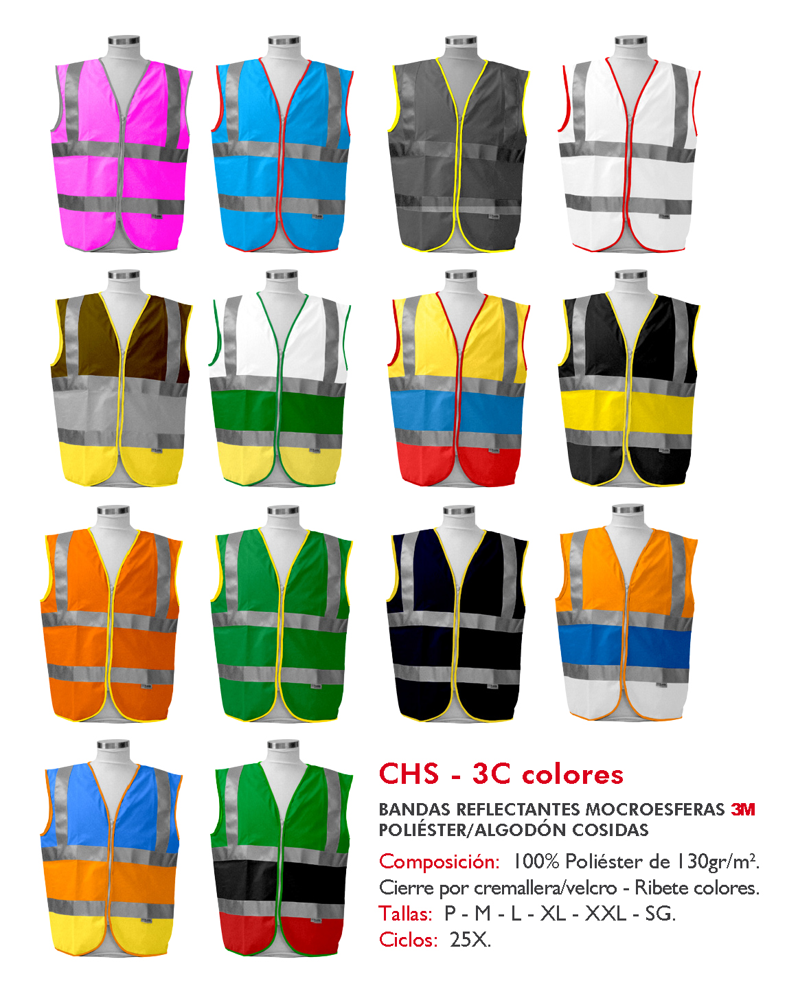 GILETS RÉFLÉCHISSANTS COULEURS