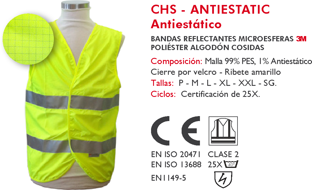 GILETS RÉFLÉCHISSANTS ANTISTATIQUES