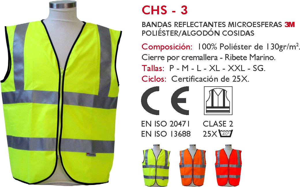 Chaleco de alta visibilidad para trabajo amarillo fluorescente EN ISO 20471:2013 100% poliéster obras Premium Economy 