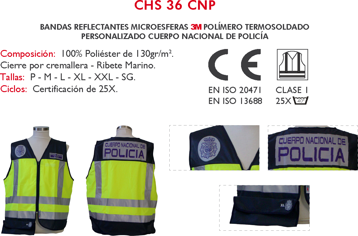 CHALECO POLICIA NACIONAL REFLECTANTE